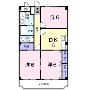 ルナパレス八木【2階】の間取り