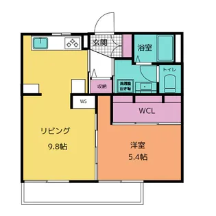 メゾンデジュネシス【2階】の間取り