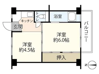ビレッジハウス安古市1号棟【3階】の間取り