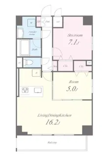 第一辻ビル【10階】の間取り