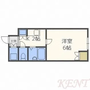 ベルシティ琴似【3階】の間取り
