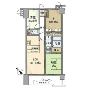 東浦和第3サニーコート【3階】の間取り