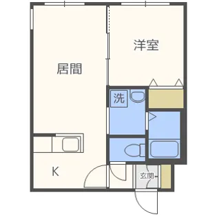 クラリス北16条A棟【1階】の間取り