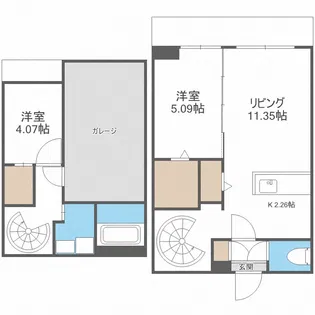 ピオネロ琴似【1階】の間取り