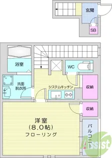 CASA明月【2階】の間取り