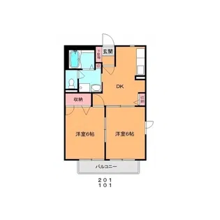 カーサモニーレ【1階】の間取り