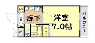 エステムコート難波サウスプレイス【4階】の間取り