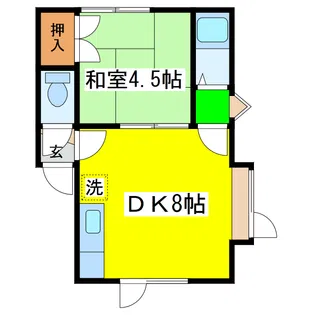コーポレーションさとみ【1階】の間取り