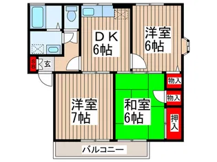 セジュールブライトV【1階】の間取り