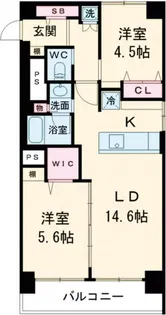 向島ハイツ【10階】の間取り