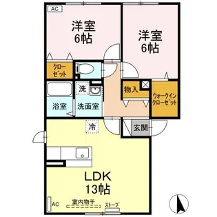 ネビオス大野【2階】の間取り