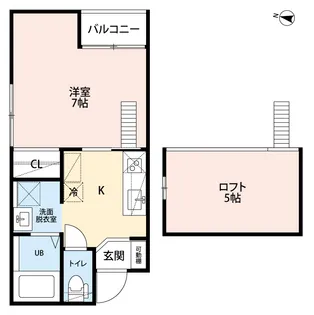 LRAK NJ(ラーク エヌジェー)【2階】の間取り