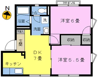 シャンベールII【1階】の間取り