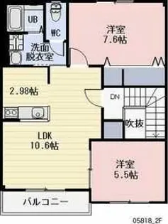 Blue Wood【2階】の間取り