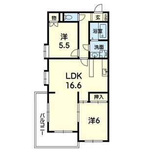 サンハイツ武蔵ヶ丘【1階】の間取り