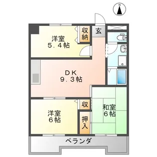 メゾン・シャン・ビラージ【3階】の間取り