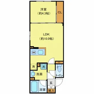 MAXIV CROS 板橋【4階】の間取り