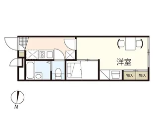レオパレス己斐中壱番館【2階】の間取り