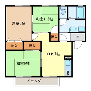 3DKの間取り画像