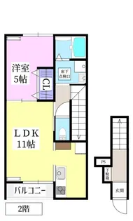 ピースランド吉岡【2階】の間取り