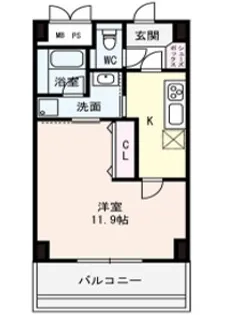 トリニティ東野【5階】の間取り