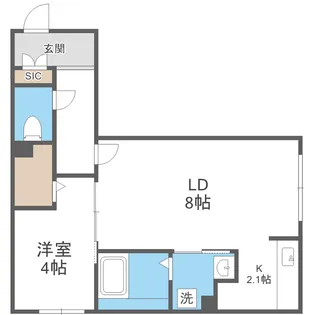 LA Conforto厚別【1階】の間取り