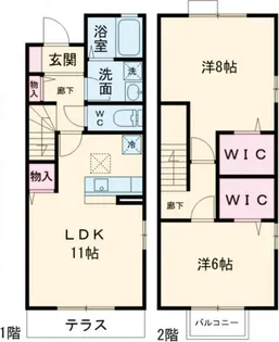 栃木県真岡市荒町4【一戸建】の間取り