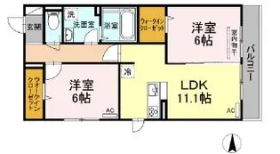 ルフレ大門【2階】の間取り