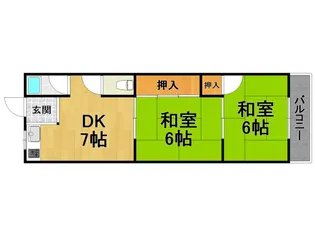 富士住宅【2階】の間取り