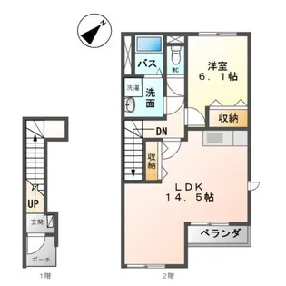 リバーサイドヴィラII【2階】の間取り