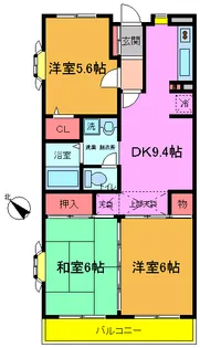 プランドール吉野【5階】の間取り