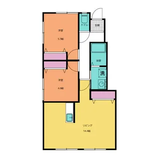 (仮)和田河原共同住宅【1階】の間取り