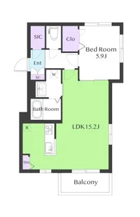 Alflat 三田【1階】の間取り