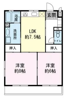 ロイヤルパレス徳倉【2階】の間取り