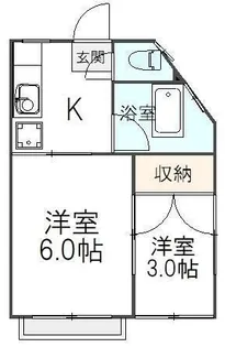 石戸中央ハイツ【2階】の間取り
