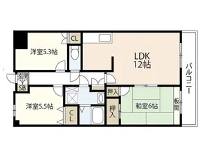 メープルヒル高林【3階】の間取り