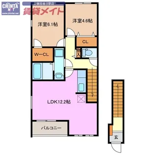 エスポアールドミール【2階】の間取り