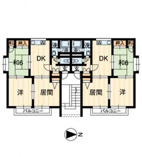 バルヴェール東雲【1階】の間取り