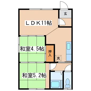 グリーンハイツ(城山)【2階】の間取り