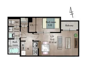 Tx薬師堂【1階】の間取り