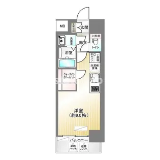 ファーストフィオーレ神戸ピアチェーレ【9階】の間取り