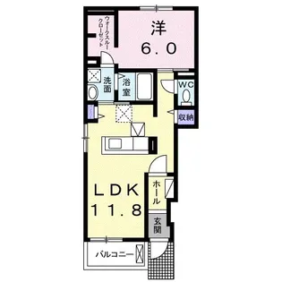 広島県福山市坪生町2【アパート】の間取り