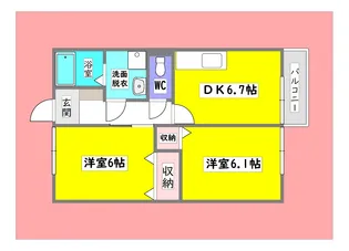 広島県東広島市黒瀬町楢原【アパート】の間取り