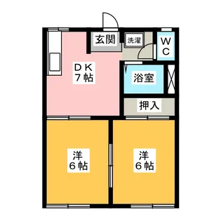 コートビレッジA【1階】の間取り