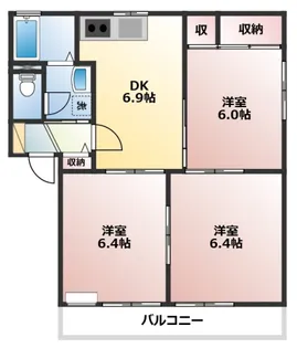 ドミール C【1階】の間取り