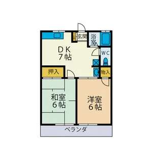 ドミールかしわ台【2階】の間取り