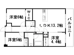 クリスタ京都【3階】の間取り