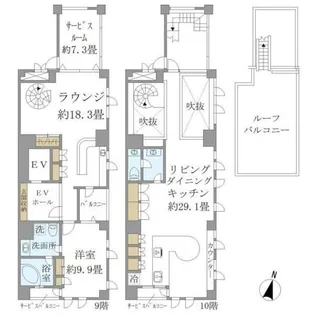 広尾Quarto【9階】の間取り