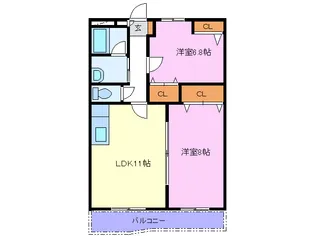 静岡県駿東郡長泉町中土狩【マンション】の間取り