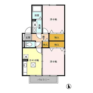 D-ROOM ルーミナス A101【1階】の間取り
